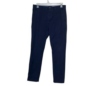 Banana Republic Navy Aiden Chino Flat Front Pants